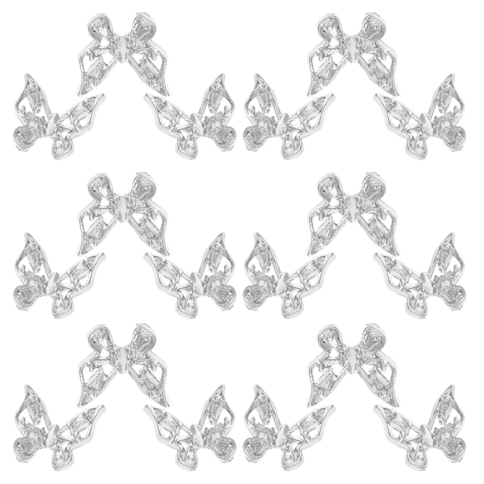 30pcs 3D Butterfly Charms Silver Metal Decorations Rhinestones Durable Hollow Design Bow Shape Art Embellishments Easy Apply
30pcs 3D Butterfly Charms Silver Metal Decorations Rhinestones Durable Hollow Design Bow Shape Art Embellishments Easy Apply