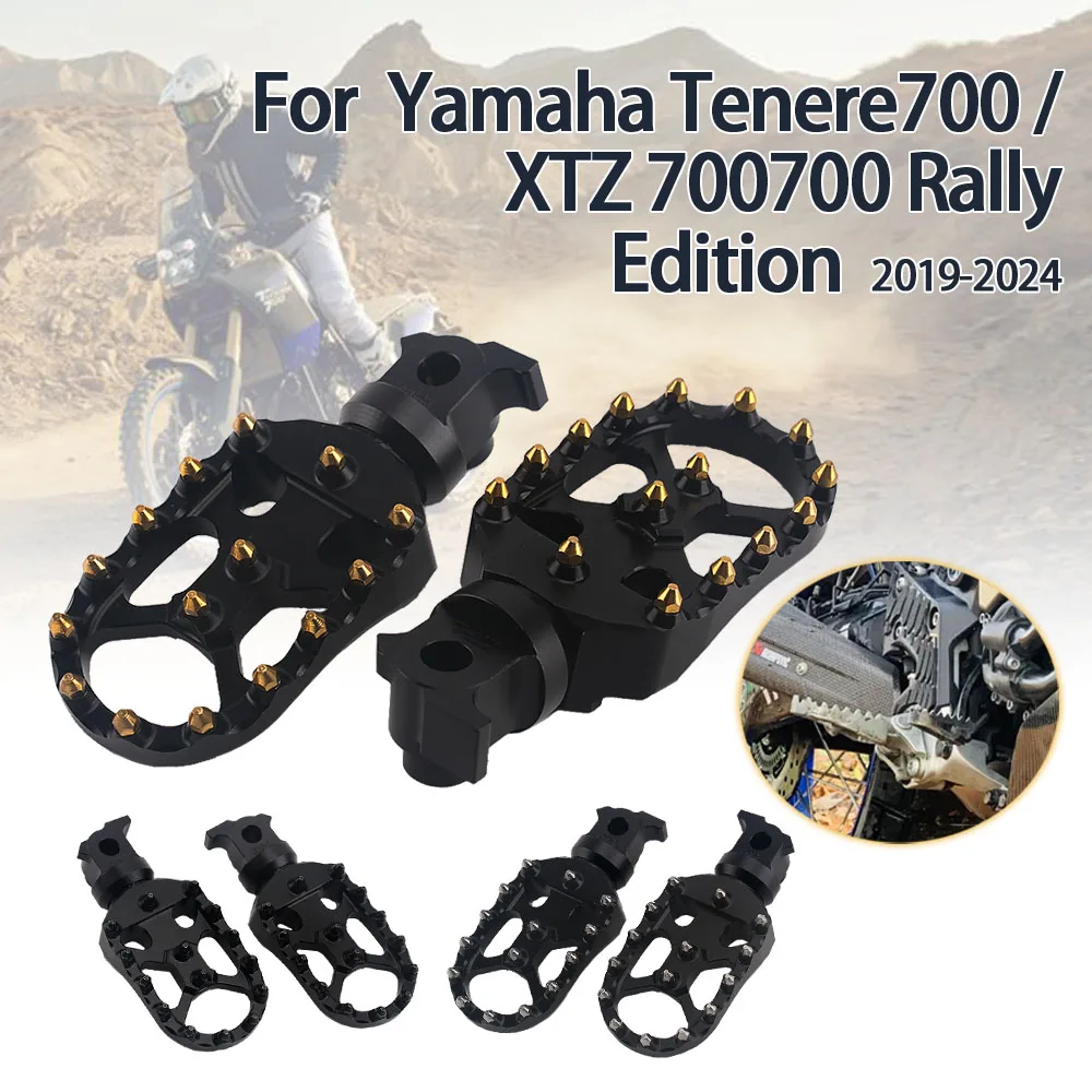 Motorcycle Front Rider Foot Pegs 360 Adjustable Aluminum Footrest Pedals For Yamaha Tenere700 XTZ 700 Tenere700 Rally Edition
Motorcycle Front Rider Foot Pegs 360 Adjustable Aluminum Footrest Pedals For Yamaha Tenere700 XTZ 700 Tenere700 Rally Edition