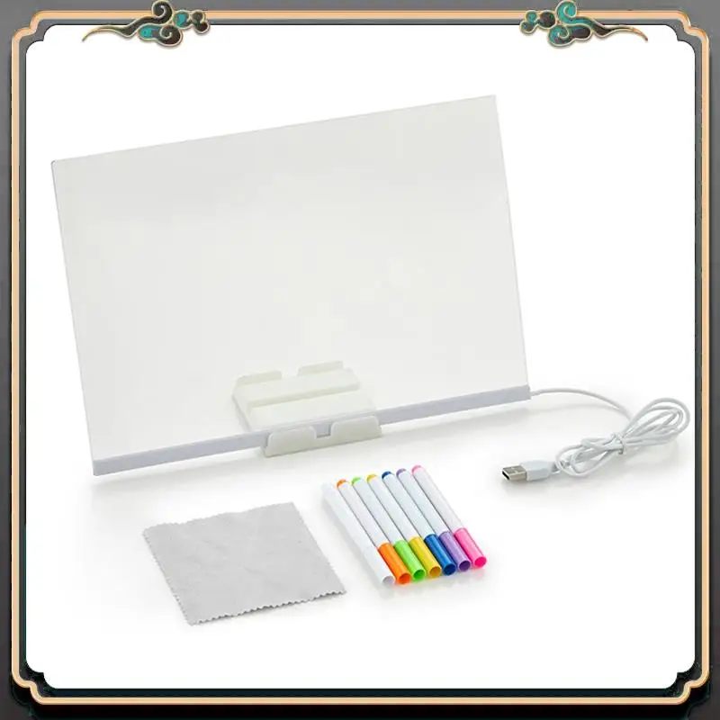 Reliable-Light Up Acrylic Message Board Rewritable DIY Children's Glowing Drawing Board Message Lamp With 7 Colorful Pens
Reliable-Light Up Acrylic Message Board Rewritable DIY Children's Glowing Drawing Board Message Lamp With 7 Colorful Pens