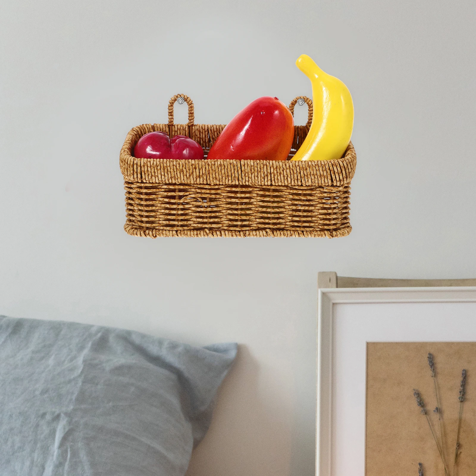 Rustic Woven Hanging Storage Basket For Kitchen Wall Decor Vegetable Fruit Garlic Onion Organizer Large Plastic Rattan Hanging
Rustic Woven Hanging Storage Basket For Kitchen Wall Decor Vegetable Fruit Garlic Onion Organizer Large Plastic Rattan Hanging