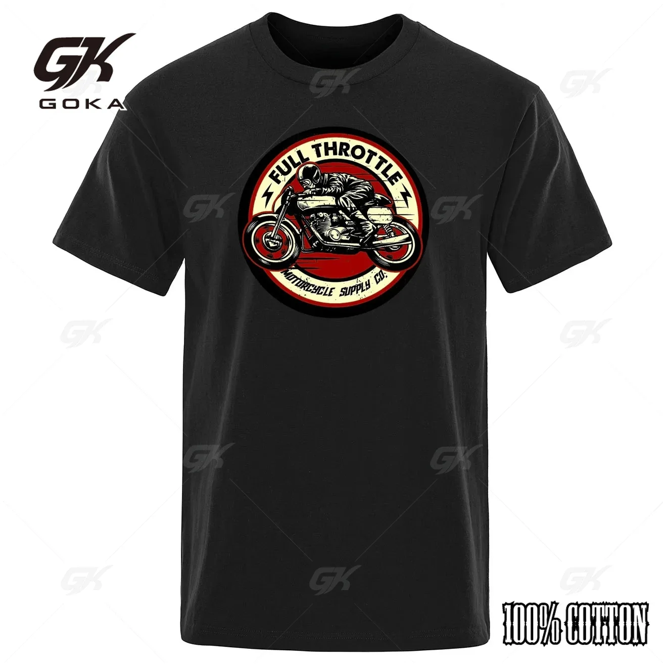 Full Throttle Cafe Racer Rockabilly Biker Printed T-Shirt Men Fashion Short Sleeve Loose Cotton Tshirt Summer Loose Tees
Full Throttle Cafe Racer Rockabilly Biker Printed T-Shirt Men Fashion Short Sleeve Loose Cotton Tshirt Summer Loose Tees
