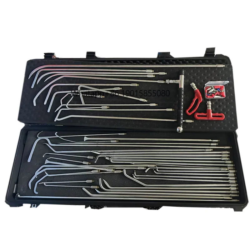 Pro Grade Super Pdr Car Tool Set 45PC Quick Release Tool PDR Hook and Rod Car Dent Repair Tools Whale Tail Special Shaped Hook
Pro Grade Super Pdr Car Tool Set 45PC Quick Release Tool PDR Hook and Rod Car Dent Repair Tools Whale Tail Special Shaped Hook