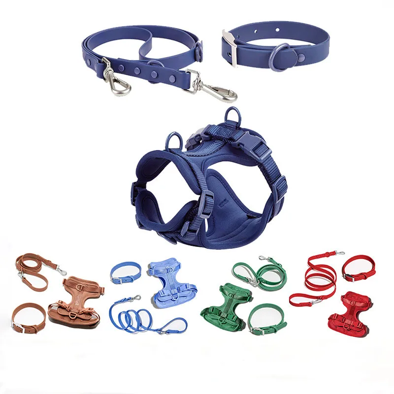 New Pet Dog Harness And Leash Luxury Waterproof Pvc Dog Leash And Harness For Dog Poop Bag Dispenser Leash Collar Set
New Pet Dog Harness And Leash Luxury Waterproof Pvc Dog Leash And Harness For Dog Poop Bag Dispenser Leash Collar Set