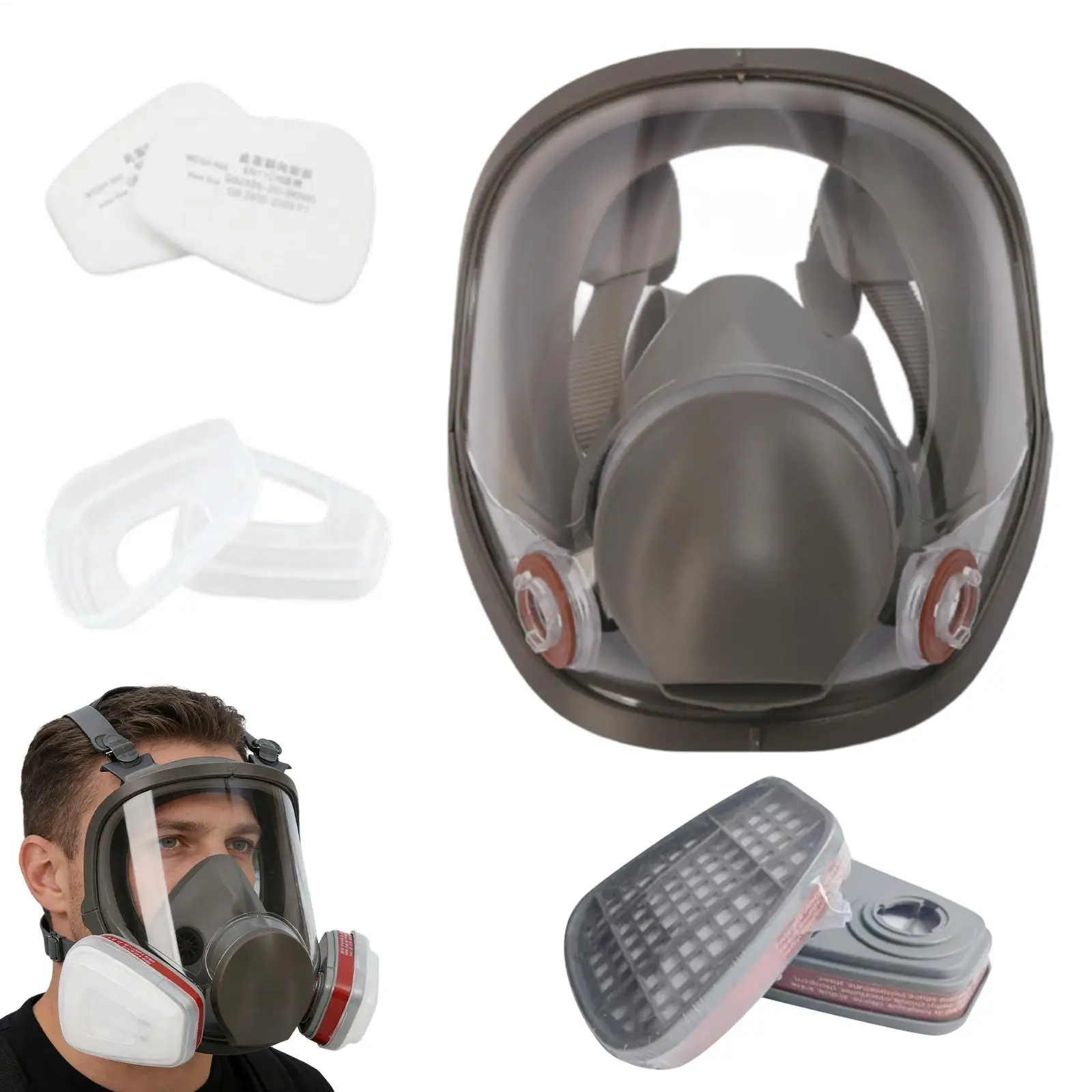 Full Face Respirator Mask Reusable Gas Cover Dustproof Shield Spray Paint Filter Cartridge Woodworking Painting Safety Mask
Full Face Respirator Mask Reusable Gas Cover Dustproof Shield Spray Paint Filter Cartridge Woodworking Painting Safety Mask