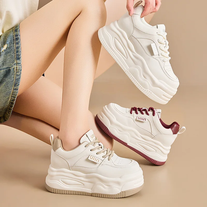 Women's casual microfiber leather 2026 single shoe thick sole height increasing women's shoes sports and casual board shoes
Women's casual microfiber leather 2026 single shoe thick sole height increasing women's shoes sports and casual board shoes