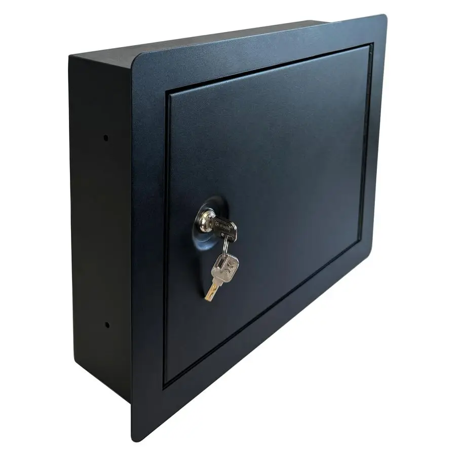 Safe with Key Lock HeavyDuty Steel Lockable Hidden Wall Compartment for Secure Storage, Wall Safe Box for Jewelry, Cash, and Doc