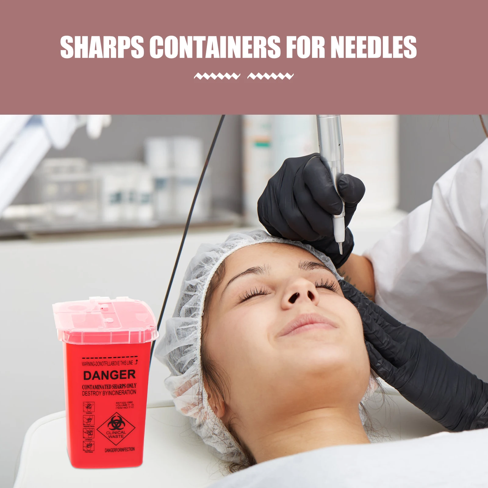 2Pcs Container Plastic Sharps Disposal Can Desktop Tabletop for Salon Needle Waste Safe Clear Marking
2Pcs Container Plastic Sharps Disposal Can Desktop Tabletop for Salon Needle Waste Safe Clear Marking