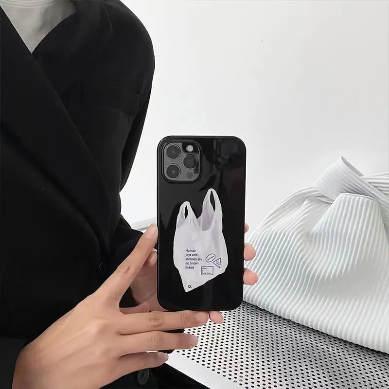 Transparent Shopping Bag Phone Case for iPhone 15 14 13 12 11 Pro Max 17Air 16 Pro Black Background Minimalist Shockproof Cover
Transparent Shopping Bag Phone Case for iPhone 15 14 13 12 11 Pro Max 17Air 16 Pro Black Background Minimalist Shockproof Cover