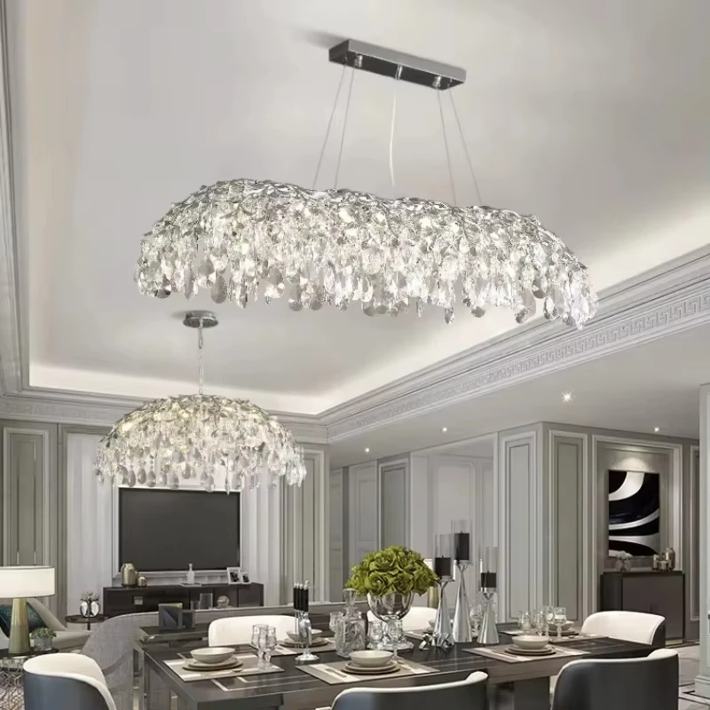 Modern Chrome Crystal Chandeliers For Dining Room Kitchen Table Bedroom Living Room Silver Crystal Ceiling Chandelier Lighting
Modern Chrome Crystal Chandeliers For Dining Room Kitchen Table Bedroom Living Room Silver Crystal Ceiling Chandelier Lighting