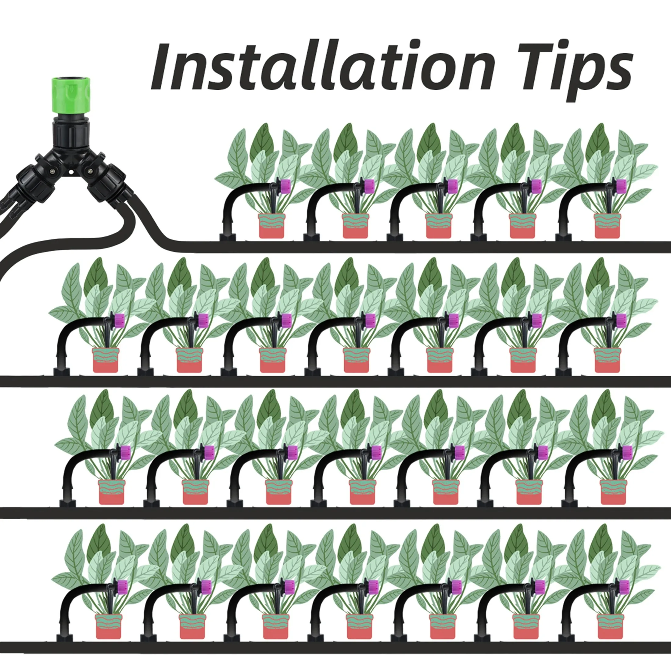 1pcs Drip Irrigation Tap Adapter 2-Way 4-Way Splitter for Garden 1/4'' Hose Automatic Watering System Kit Bonsai Pot Plant
1pcs Drip Irrigation Tap Adapter 2-Way 4-Way Splitter for Garden 1/4'' Hose Automatic Watering System Kit Bonsai Pot Plant