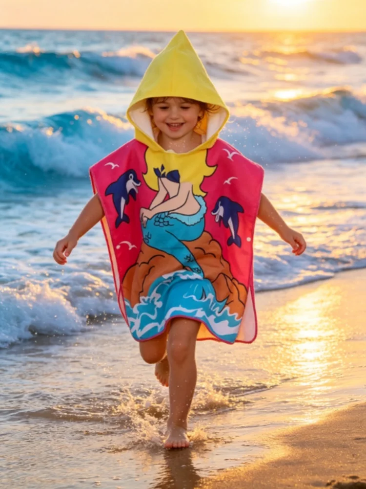 Children's cute cartoon printed bath towel cape, summer water-absorbing bathrobe, quick-drying beach towel, bath towel
Children's cute cartoon printed bath towel cape, summer water-absorbing bathrobe, quick-drying beach towel, bath towel