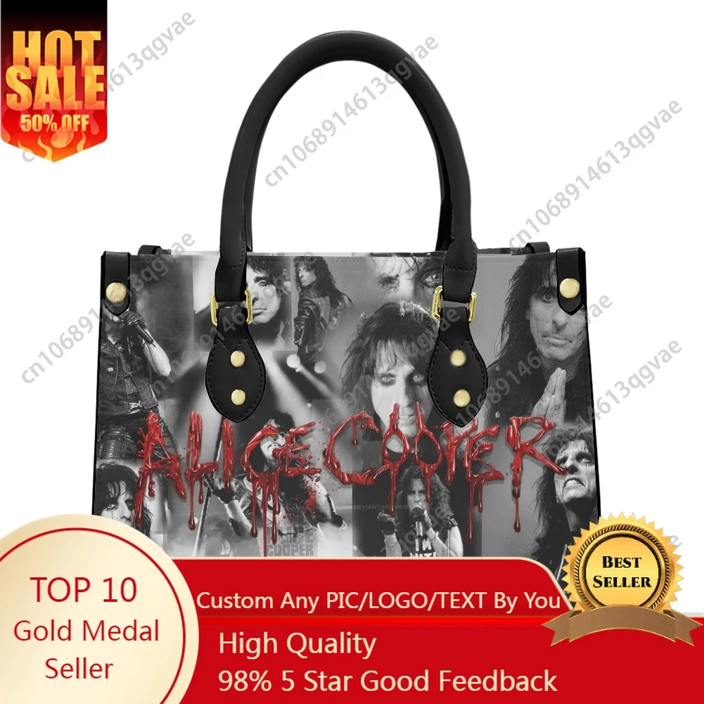 Hot Alice Cooper Horror Rock Tote Bag Purse Womens Mens Personalized Text Image PU Leather Handbag Business Shopping Gift Bags
Hot Alice Cooper Horror Rock Tote Bag Purse Womens Mens Personalized Text Image PU Leather Handbag Business Shopping Gift Bags