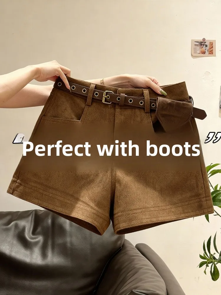 Женские укороченные брюки из оленьей замши с высокой талией для осени и зимы, повседневные кожаные брюки А-силуэта для активного отдыха
Женские укороченные брюки из оленьей замши с высокой талией для осени и зимы, повседневные кожаные брюки А-силуэта для активного отдыха