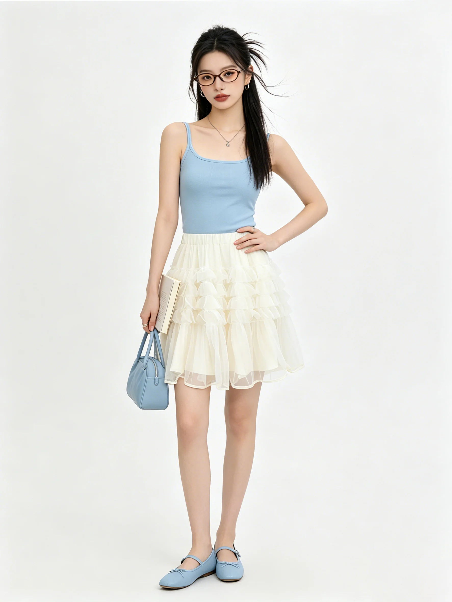 Skin-Friendly Breathable High-Waist A-Line Cake Skirt Korean Style Sweet Youth-Reducing Half-Length Summer Skirt for Women
Skin-Friendly Breathable High-Waist A-Line Cake Skirt Korean Style Sweet Youth-Reducing Half-Length Summer Skirt for Women