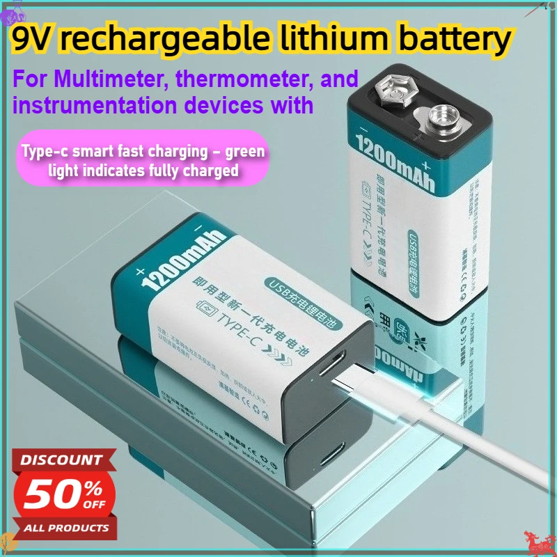 Hotsale USB 9V Rechargeable Battery 1200mAh Type-C Rechargeable 9V Li-ion Battery for Helicopeter Model Multimeter Smoke Alarm
Hotsale USB 9V Rechargeable Battery 1200mAh Type-C Rechargeable 9V Li-ion Battery for Helicopeter Model Multimeter Smoke Alarm
