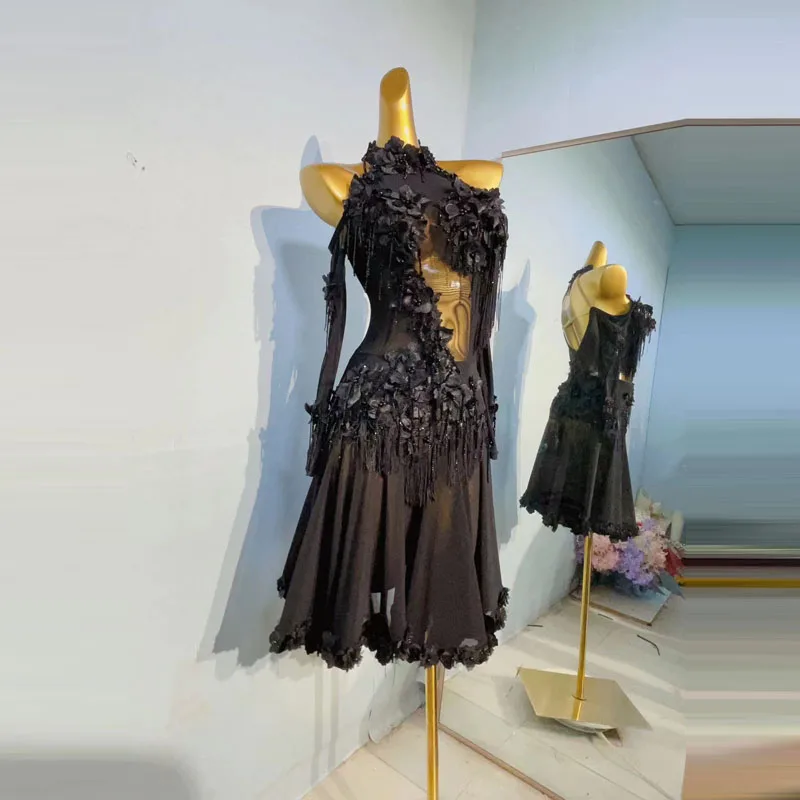 New Black Latin Dance Luxury Professional Competition Dress Women's Sexy Dress Ballroom Practice Dress Women's Evening Dress
New Black Latin Dance Luxury Professional Competition Dress Women's Sexy Dress Ballroom Practice Dress Women's Evening Dress