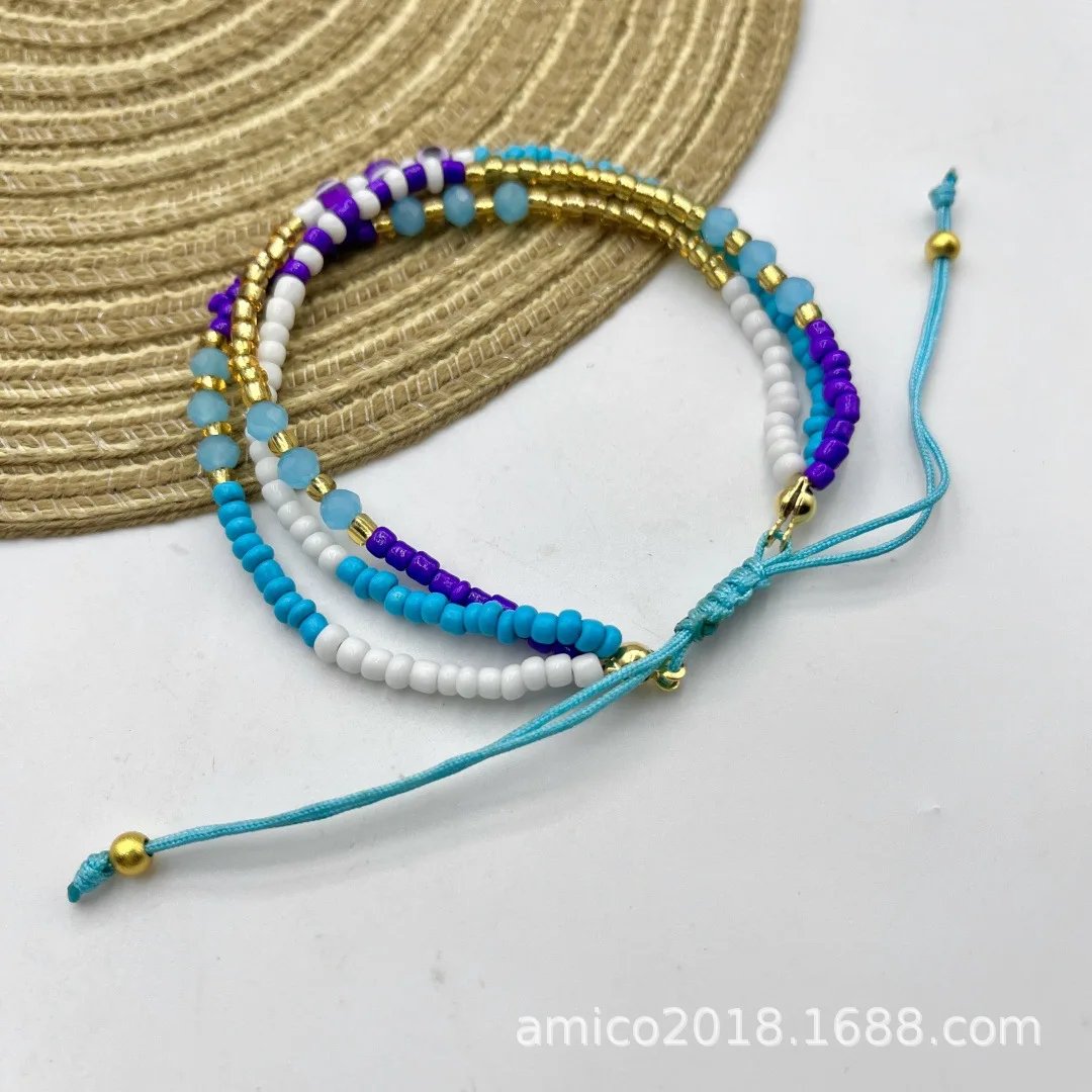 Rice bead bracelet Originality Crystal Chroma Bohemia Multilayer Hand knitting Female Fashion Simple Beaded bracelet
Rice bead bracelet Originality Crystal Chroma Bohemia Multilayer Hand knitting Female Fashion Simple Beaded bracelet