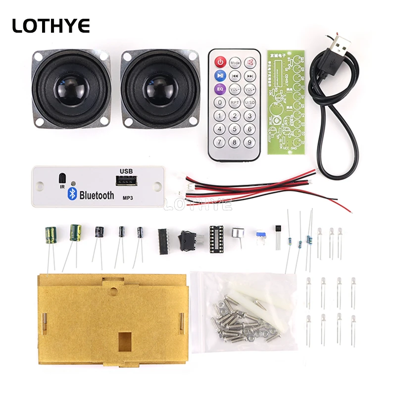 Mini Amplifier Audio Bluetooth 3W*2 Speaker Making Kit DIY Electronic Kit Two Channel LED Voice Activated Spectrum With Remote
Mini Amplifier Audio Bluetooth 3W*2 Speaker Making Kit DIY Electronic Kit Two Channel LED Voice Activated Spectrum With Remote