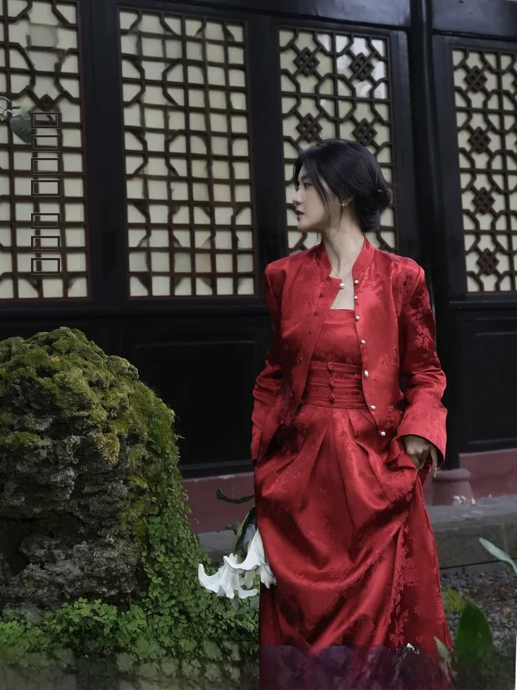 New Chinese Sle ort Jaet Red Women's Stand Collar Embroidered Front Button Warmth Slim Fit Daily Wear Spring Autumn
New Chinese Sle ort Jaet Red Women's Stand Collar Embroidered Front Button Warmth Slim Fit Daily Wear Spring Autumn