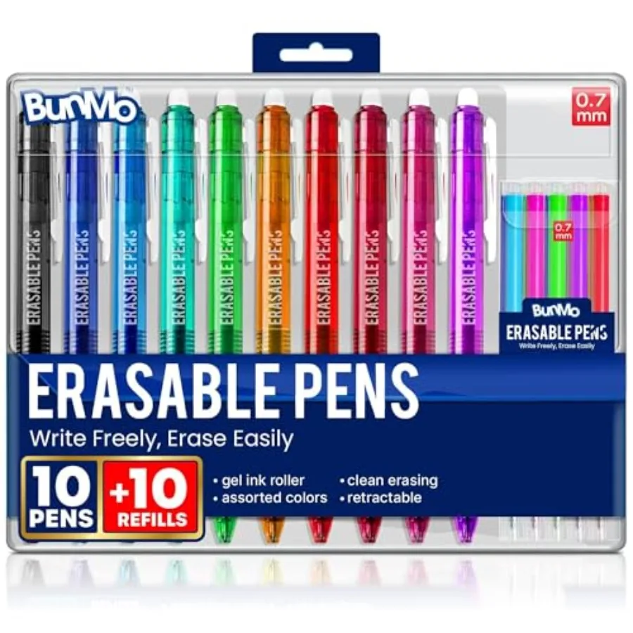 Erasable Gel - Erasable Colored Pencils for Smooth Writing and Drawing - Gifts for Teens - 10 Colorful with 10 Refills Included
Erasable Gel - Erasable Colored Pencils for Smooth Writing and Drawing - Gifts for Teens - 10 Colorful with 10 Refills Included