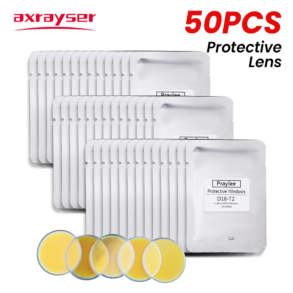 Axrayser 50PCS Fiber Laser Protective Lens 27.9x4.1 34x5 37x7 for BOCHU Precitec Bodor Raytools Laser Cutting Head Parts
Axrayser 50PCS Fiber Laser Protective Lens 27.9x4.1 34x5 37x7 for BOCHU Precitec Bodor Raytools Laser Cutting Head Parts