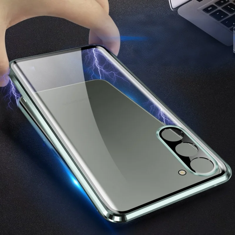 Magnetic Adsorption Metal Case For Samsung Galaxy S26 S24 FE S23 S22 Plus S25 Ultra Case Double Sided Tempered Glass Cover Cases
Magnetic Adsorption Metal Case For Samsung Galaxy S26 S24 FE S23 S22 Plus S25 Ultra Case Double Sided Tempered Glass Cover Cases