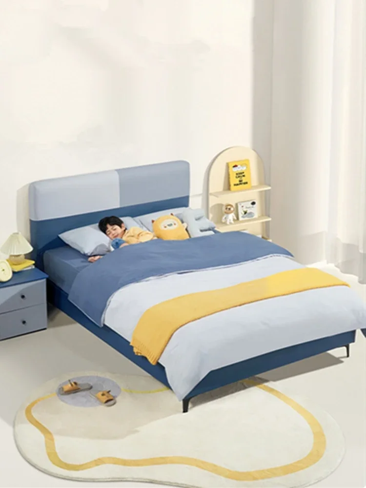 Детская кровать для мальчиков, кровать из массива дерева 1,5 м, простая современная мягкая сумка, синяя подростковая студенческая спальня, односпальная кровать 1,2
Детская кровать для мальчиков, кровать из массива дерева 1,5 м, простая современная мягкая сумка, синяя подростковая студенческая спальня, односпальная кровать 1,2