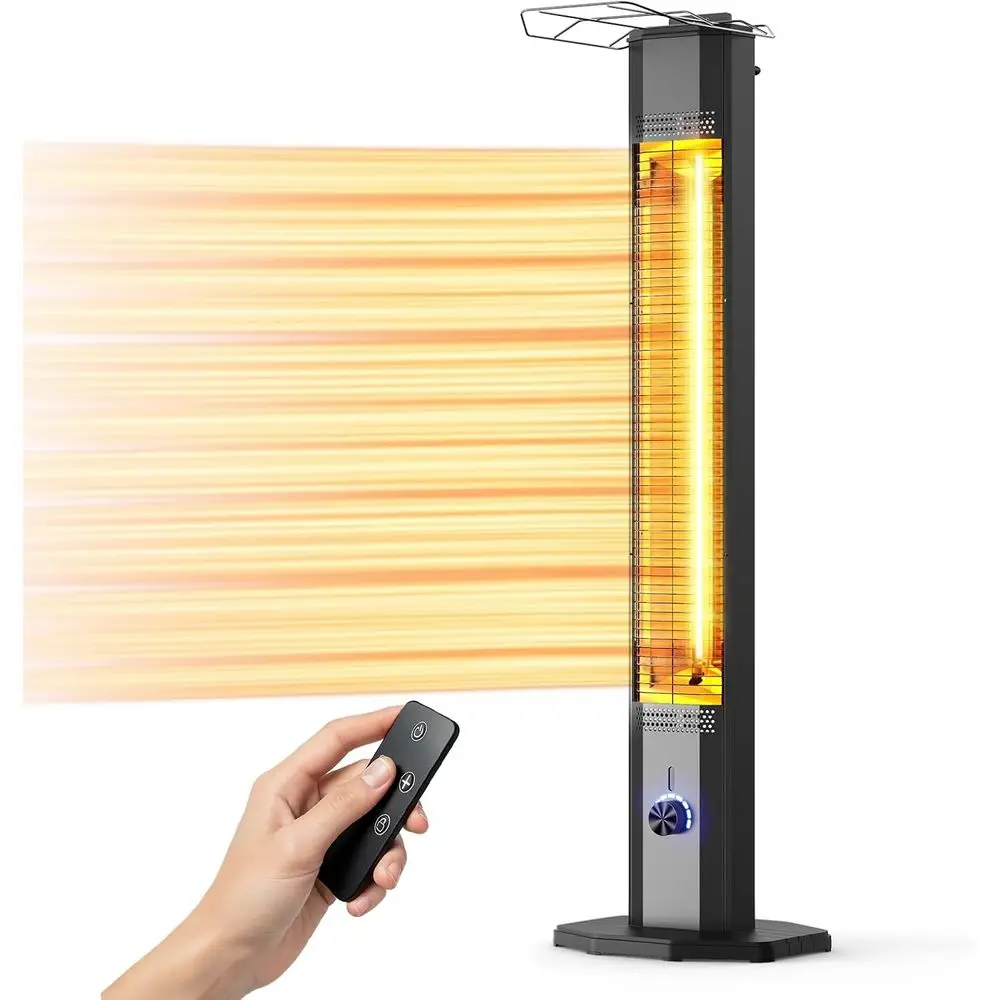 Outdoor Electric Patio Heater, 42-inch 1500W Inrared Tower Heater with 9 Heat Settings & 9H Timer, IPX5 Waterproo, Saety Lock, T
Outdoor Electric Patio Heater, 42-inch 1500W Inrared Tower Heater with 9 Heat Settings & 9H Timer, IPX5 Waterproo, Saety Lock, T