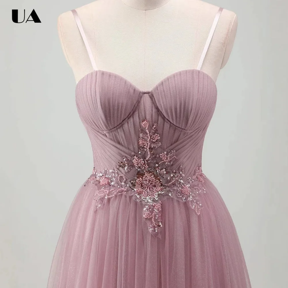 ULBYANRY Customized Mesh Spaghetti Strap Evening Dresses for Women, Exquisite Appliques Party Dress, Elegant Lace-up Ball Gown
ULBYANRY Customized Mesh Spaghetti Strap Evening Dresses for Women, Exquisite Appliques Party Dress, Elegant Lace-up Ball Gown