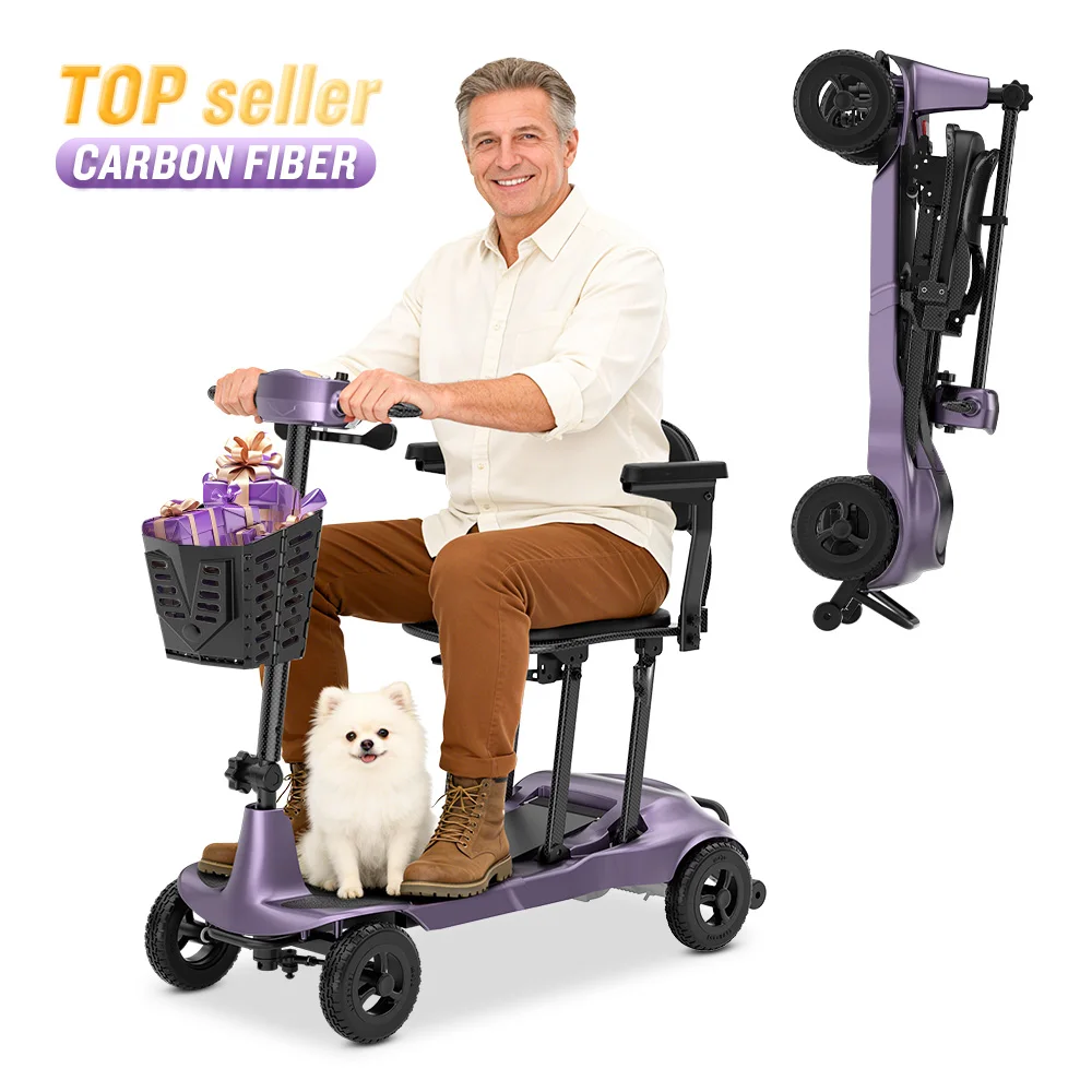 Hot Sale Lightweight Carbon Fiber Mobility Scooter 12.5kg Portable Travel Scooter Brushless Motor Long Range For USA EU Market
Hot Sale Lightweight Carbon Fiber Mobility Scooter 12.5kg Portable Travel Scooter Brushless Motor Long Range For USA EU Market