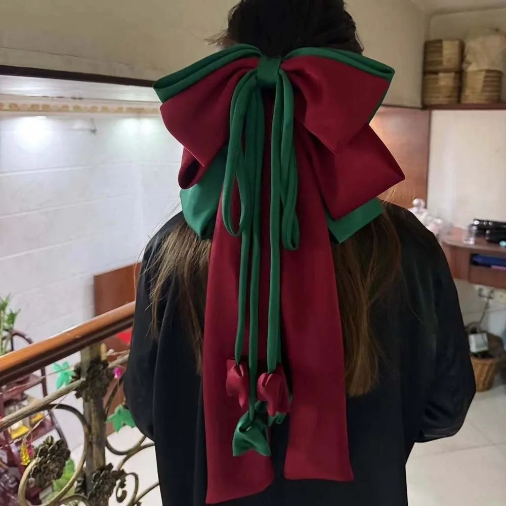 Alloy Oversized Bow Hair Clip Contrast Color 4-layer Satin Ribbon Headdress Versatile Sweet Christmas Hair Accessory Party
Alloy Oversized Bow Hair Clip Contrast Color 4-layer Satin Ribbon Headdress Versatile Sweet Christmas Hair Accessory Party
