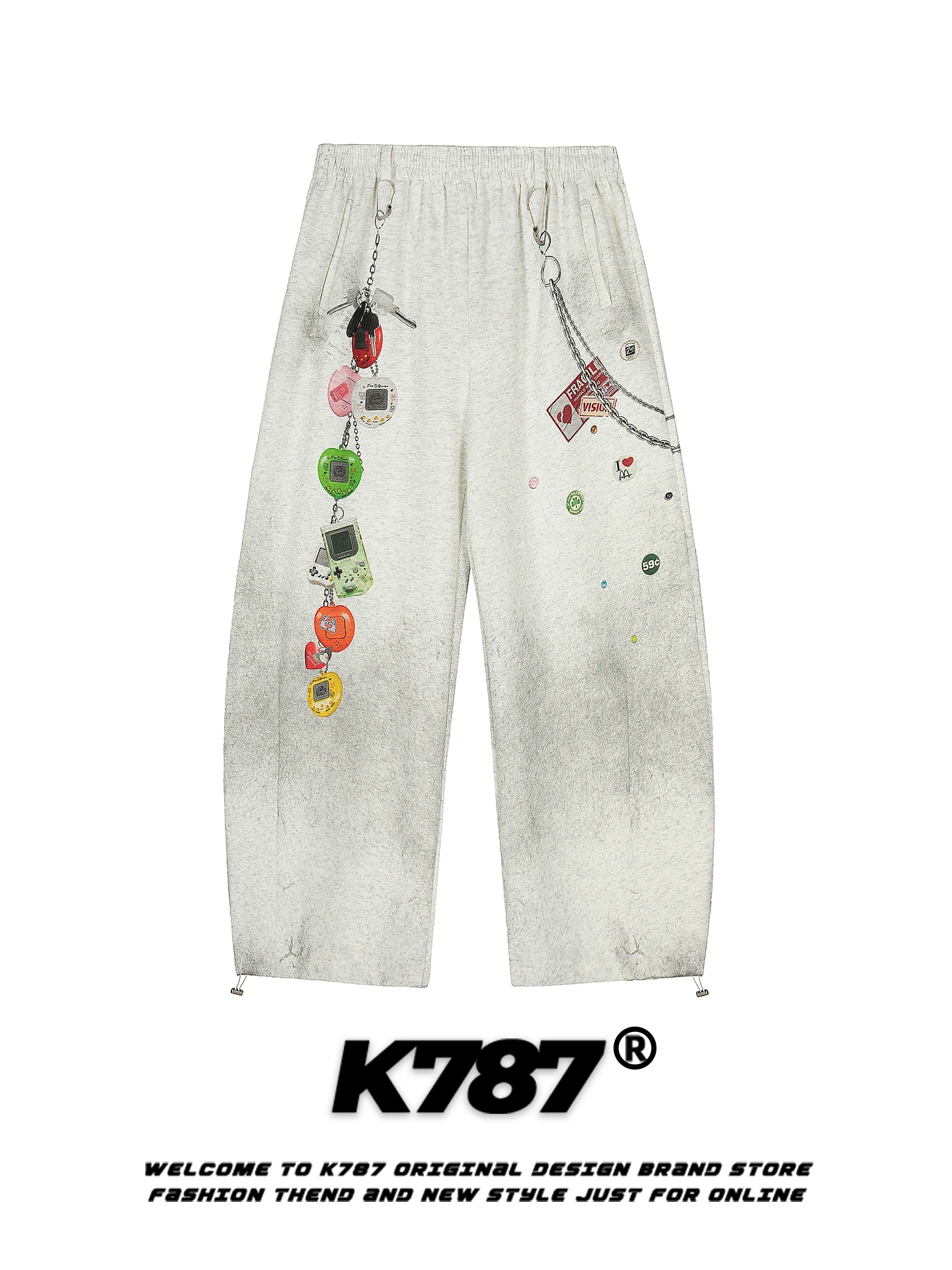 K787 American Sle Street Dyeing Cartoon Print Casual Sweatpants High Waist Sports Commuting Straight Leg Pants for Men
K787 American Sle Street Dyeing Cartoon Print Casual Sweatpants High Waist Sports Commuting Straight Leg Pants for Men