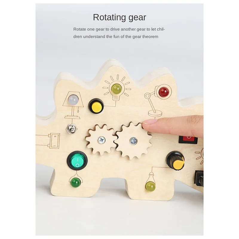 A63T-Children's Wooden Dinosaur Circuit Board Wooden Busy Board Circuit Exercise Manual Ability
A63T-Children's Wooden Dinosaur Circuit Board Wooden Busy Board Circuit Exercise Manual Ability