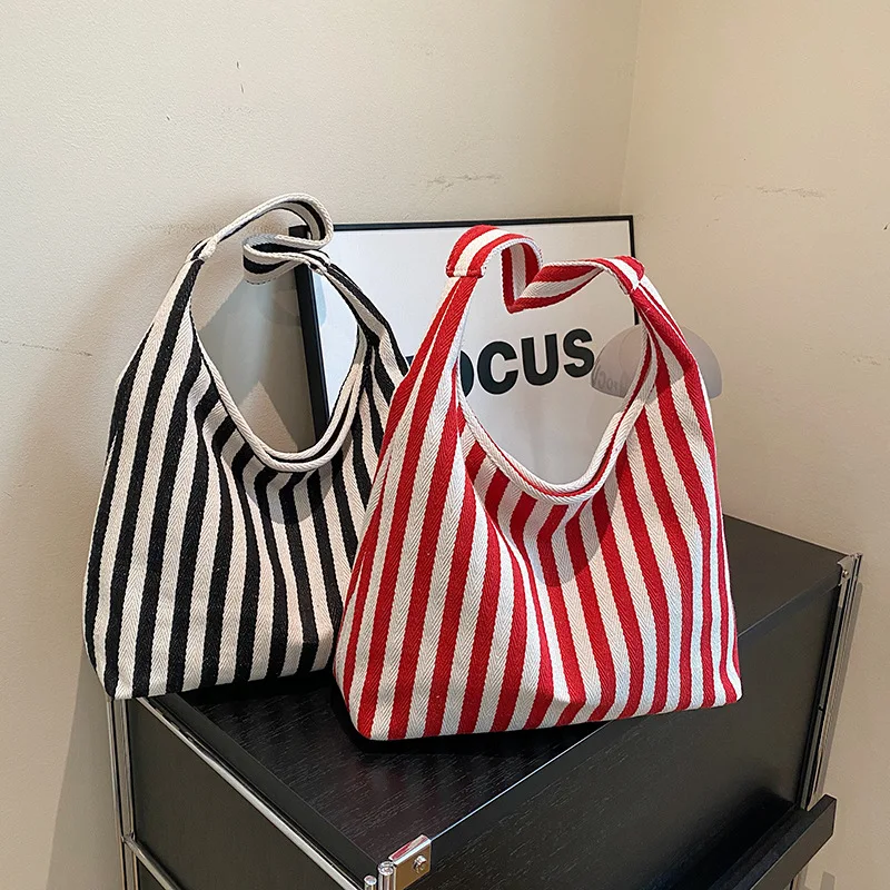 Women's Stripe Canvas Tote Bag Large Capacity Casual Hobo Handbag Striped Shoulder Shopper Purse for Travel Beach School
Women's Stripe Canvas Tote Bag Large Capacity Casual Hobo Handbag Striped Shoulder Shopper Purse for Travel Beach School