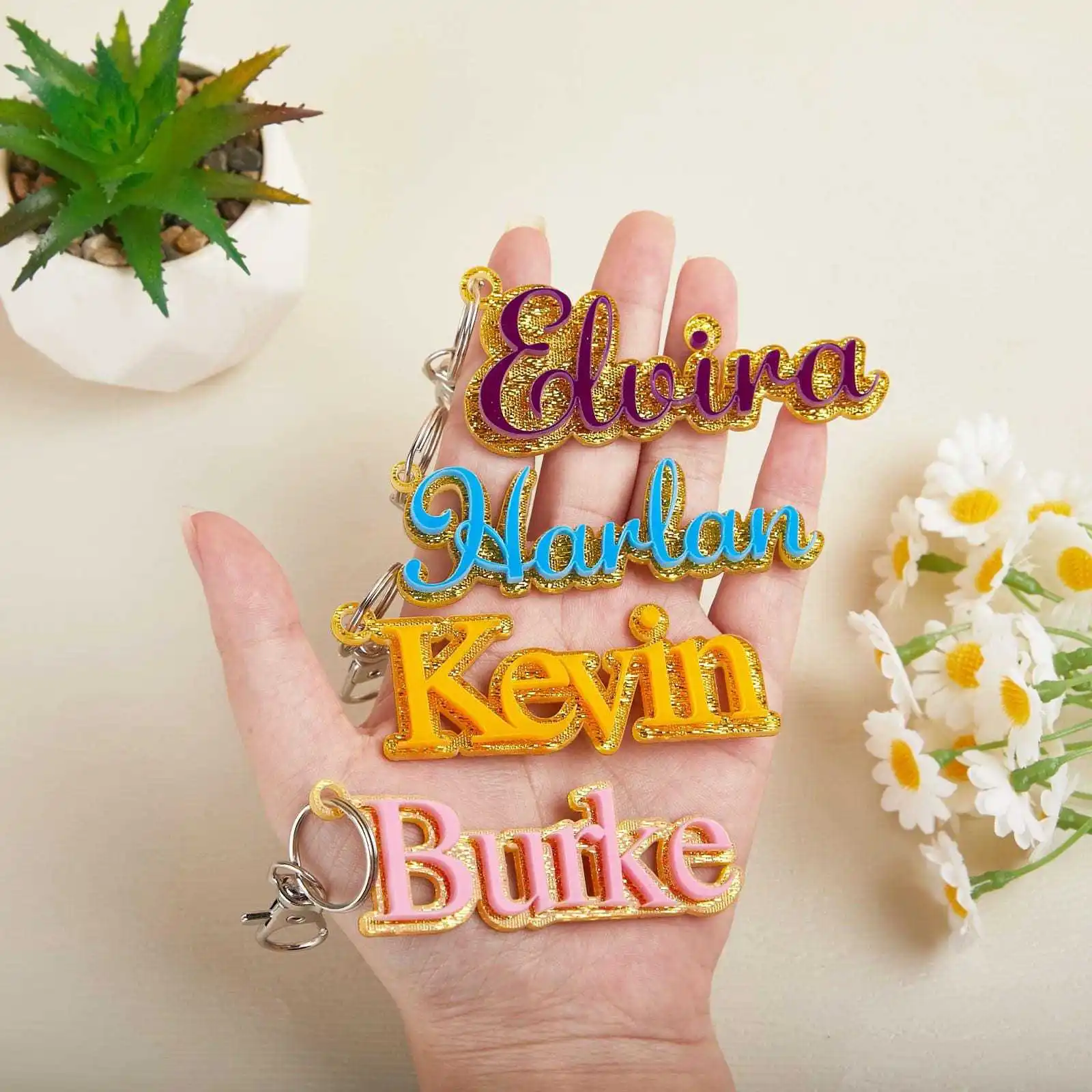 Wholesale Custom Name Keychain Mothers Day Acrylic Fashion Fine Glitter Nameplate personalizados Car Bag Charm Keyring Tag Gift
Wholesale Custom Name Keychain Mothers Day Acrylic Fashion Fine Glitter Nameplate personalizados Car Bag Charm Keyring Tag Gift