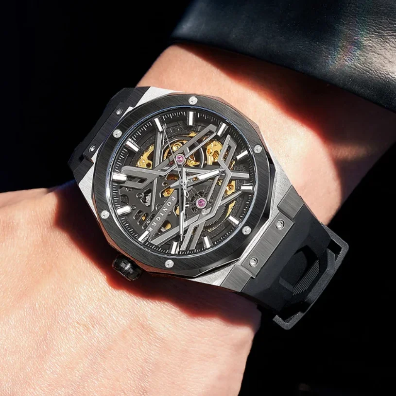 Мужские автоматические часы PONIGER, 42 мм, механические наручные часы, светящийся скелетон, циферблат, резиновый ремешок
Мужские автоматические часы PONIGER, 42 мм, механические наручные часы, светящийся скелетон, циферблат, резиновый ремешок