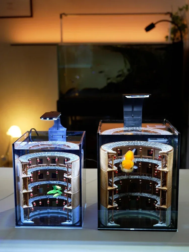 Аквариум самоциркуляционный маленький мини аквариум домашний в национальном стиле Ландшафтный аквариум
Аквариум самоциркуляционный маленький мини аквариум домашний в национальном стиле Ландшафтный аквариум