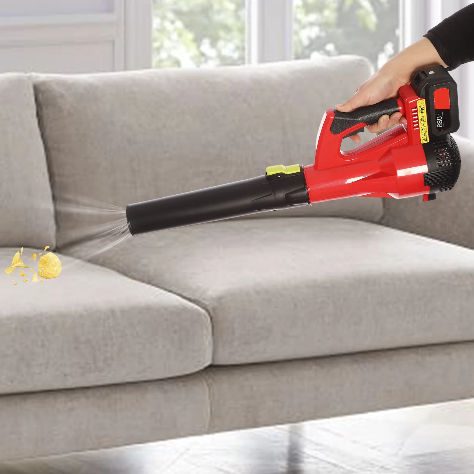 Modern Cordless Leaf Blower Handheld Pure Copper Motor with 2 Batteries Charger High Air Velocity for Lawn Yard Driveway Care
Modern Cordless Leaf Blower Handheld Pure Copper Motor with 2 Batteries Charger High Air Velocity for Lawn Yard Driveway Care