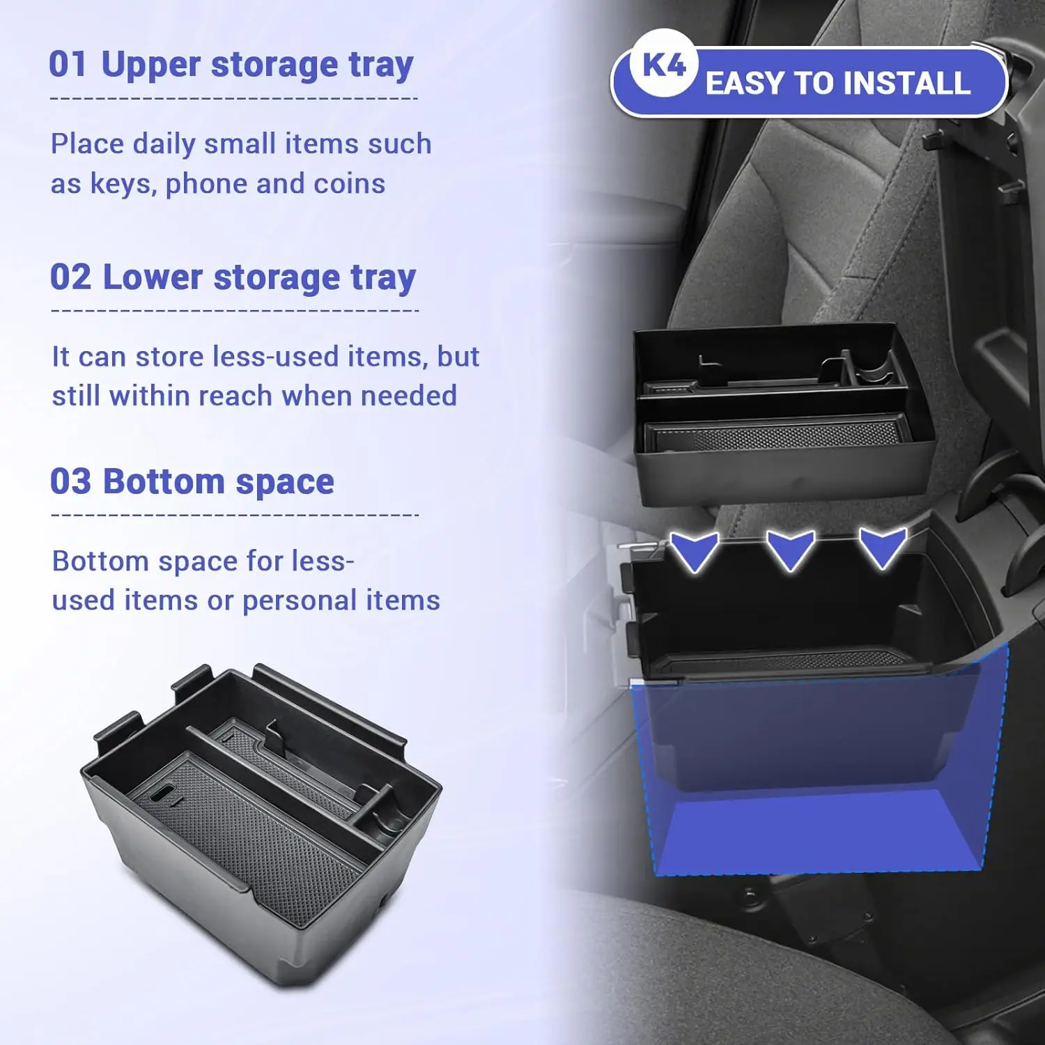 TACOBRD лоток-органайзер для центральной консоли для аксессуаров Kia K4 2025 года, разделители для хранения в подлокотнике, держатель для лотка для средней консоли
TACOBRD лоток-органайзер для центральной консоли для аксессуаров Kia K4 2025 года, разделители для хранения в подлокотнике, держатель для лотка для средней консоли