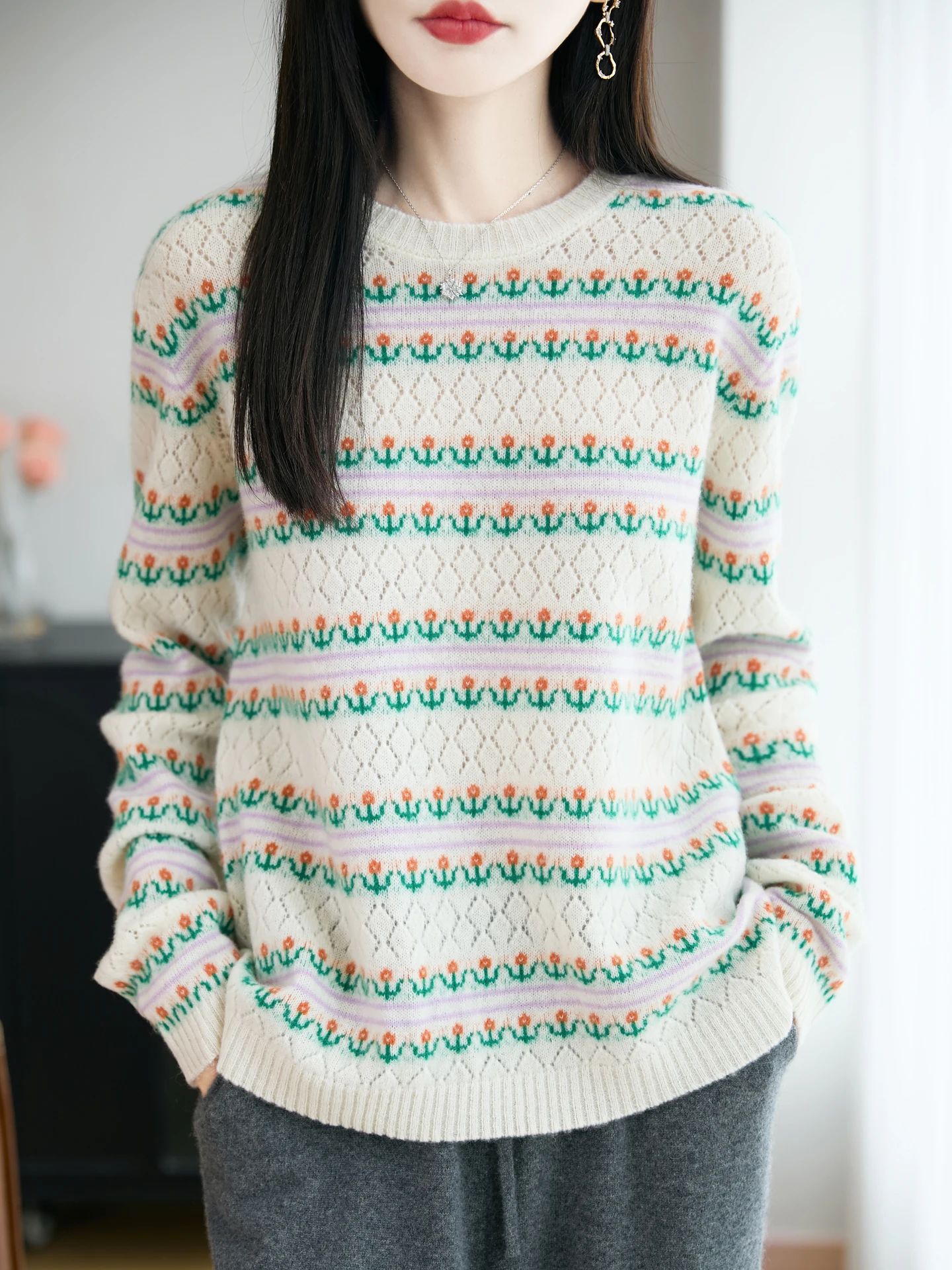 New Fashion Autumn Winter Woman Sweater Elegant Ladies 100% Merino Wool Knitted Pullover Cashmere Soft Long Sleeve Clothing Tops
New Fashion Autumn Winter Woman Sweater Elegant Ladies 100% Merino Wool Knitted Pullover Cashmere Soft Long Sleeve Clothing Tops