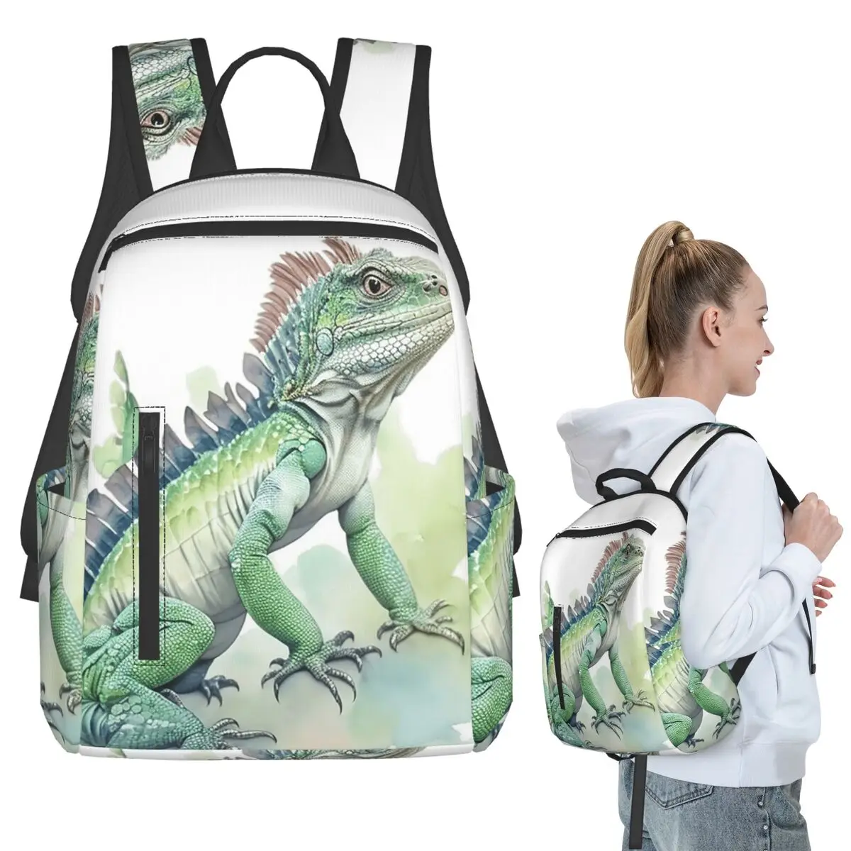 Realistic Iguana Lizard Green Reptile Backpack Student BookBag Kids School Bag Computer Shoulder Bags Boys Girls
Realistic Iguana Lizard Green Reptile Backpack Student BookBag Kids School Bag Computer Shoulder Bags Boys Girls