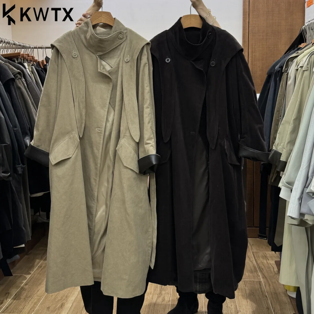 KWTX новый женский вельветовый длинный плащ с поясом со съемными карманами на капюшоне, элегантный винтажный повседневный удобный зимний плащ премиум-класса
KWTX новый женский вельветовый длинный плащ с поясом со съемными карманами на капюшоне, элегантный винтажный повседневный удобный зимний плащ премиум-класса