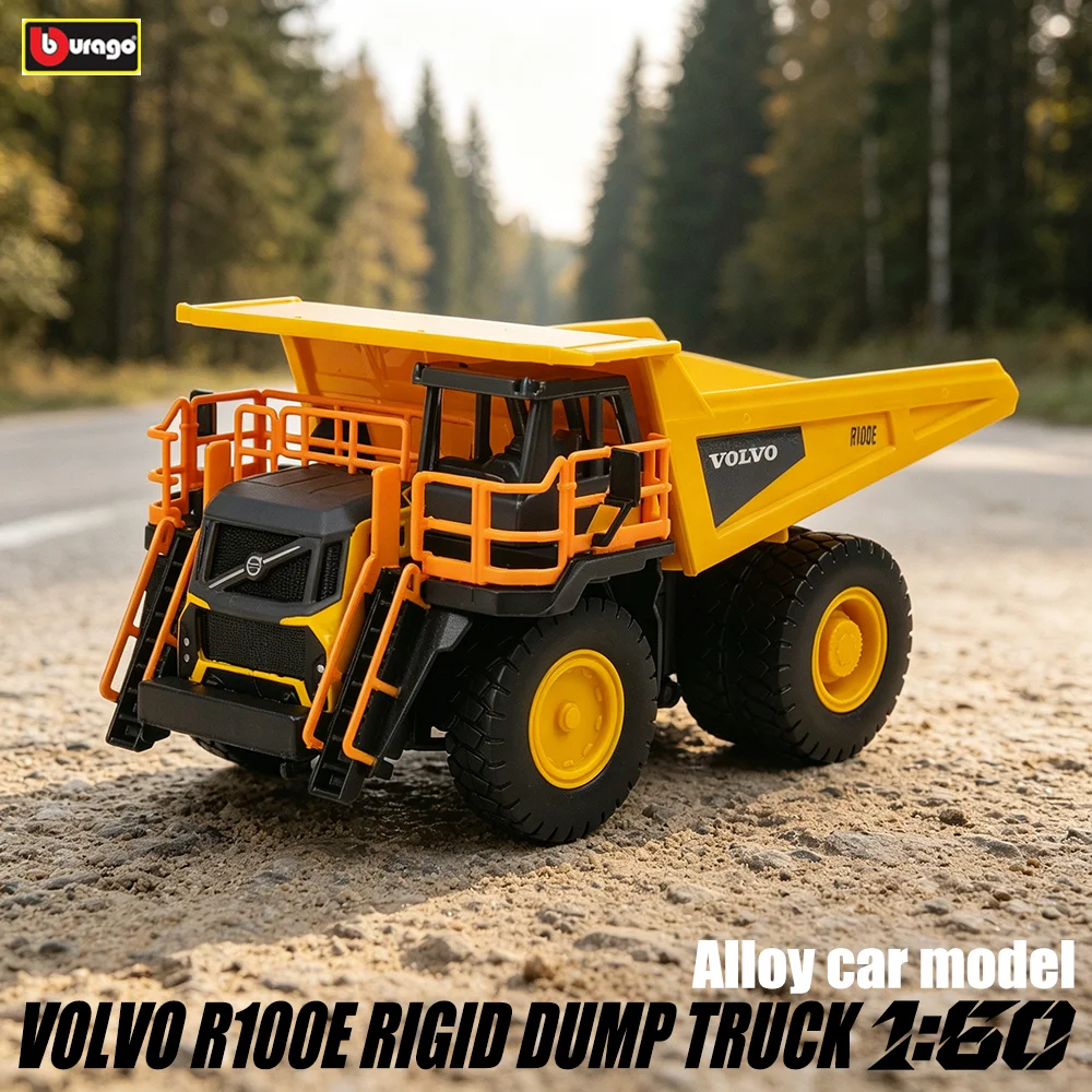 Bburago 1:60 Alloy car model Volvo R100E rigid dump truck die casting metal children toy boyfriend gift simulation collection
Bburago 1:60 Alloy car model Volvo R100E rigid dump truck die casting metal children toy boyfriend gift simulation collection