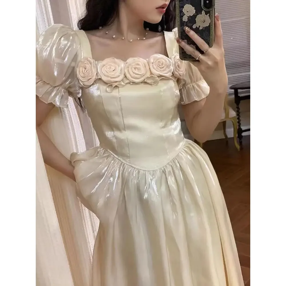 High end bridesmaid dress, French runaway princess dress, women's spring and summer vestido feminino
High end bridesmaid dress, French runaway princess dress, women's spring and summer vestido feminino