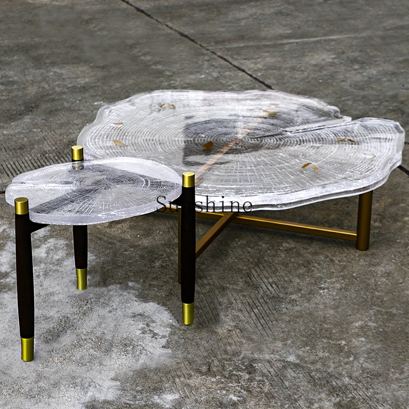 Creative tea side few combination living room special-shaped annual ring tea table
Creative tea side few combination living room special-shaped annual ring tea table