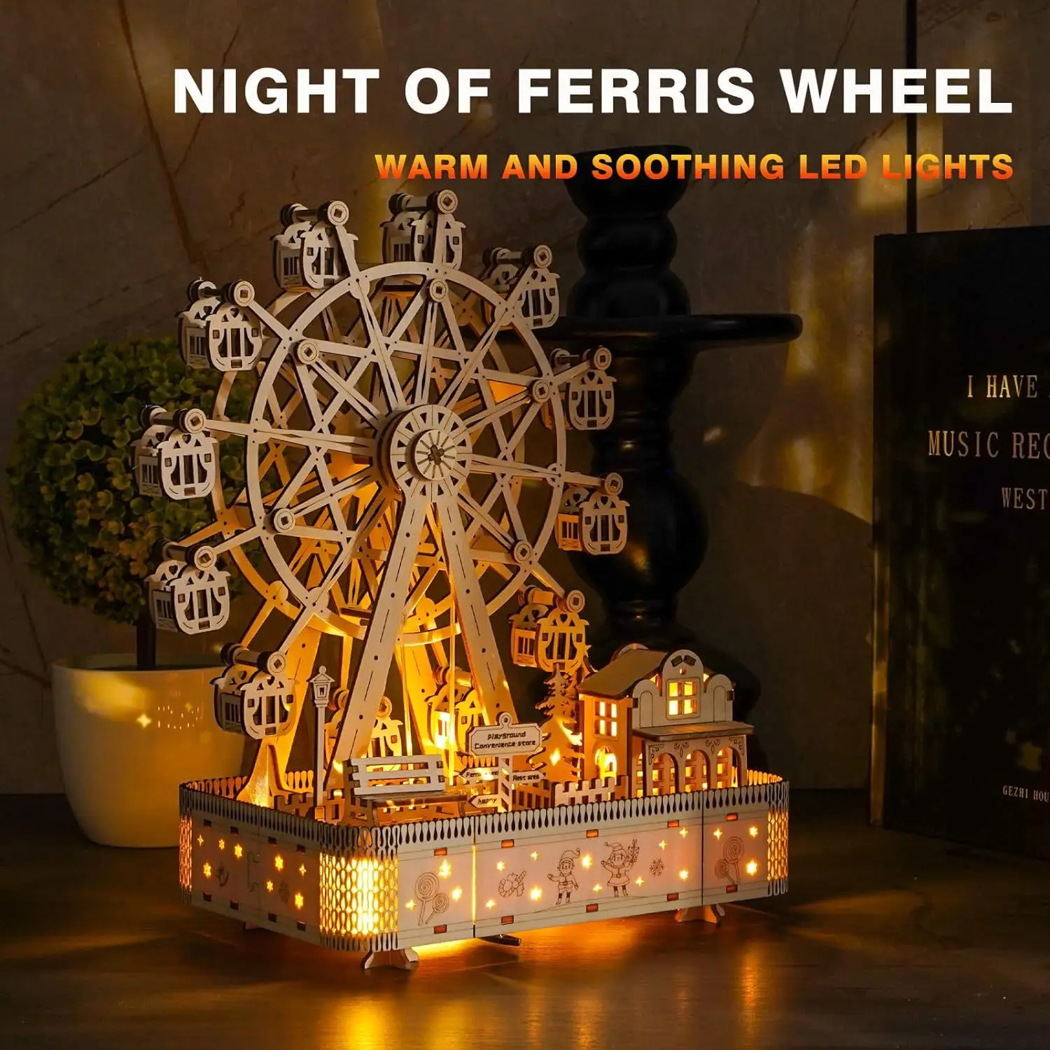3D Jigsaw Puzzle Wooden Toy Lights Music Ferris wheel Educational Building Toys DIY Creative Assembly
3D Jigsaw Puzzle Wooden Toy Lights Music Ferris wheel Educational Building Toys DIY Creative Assembly