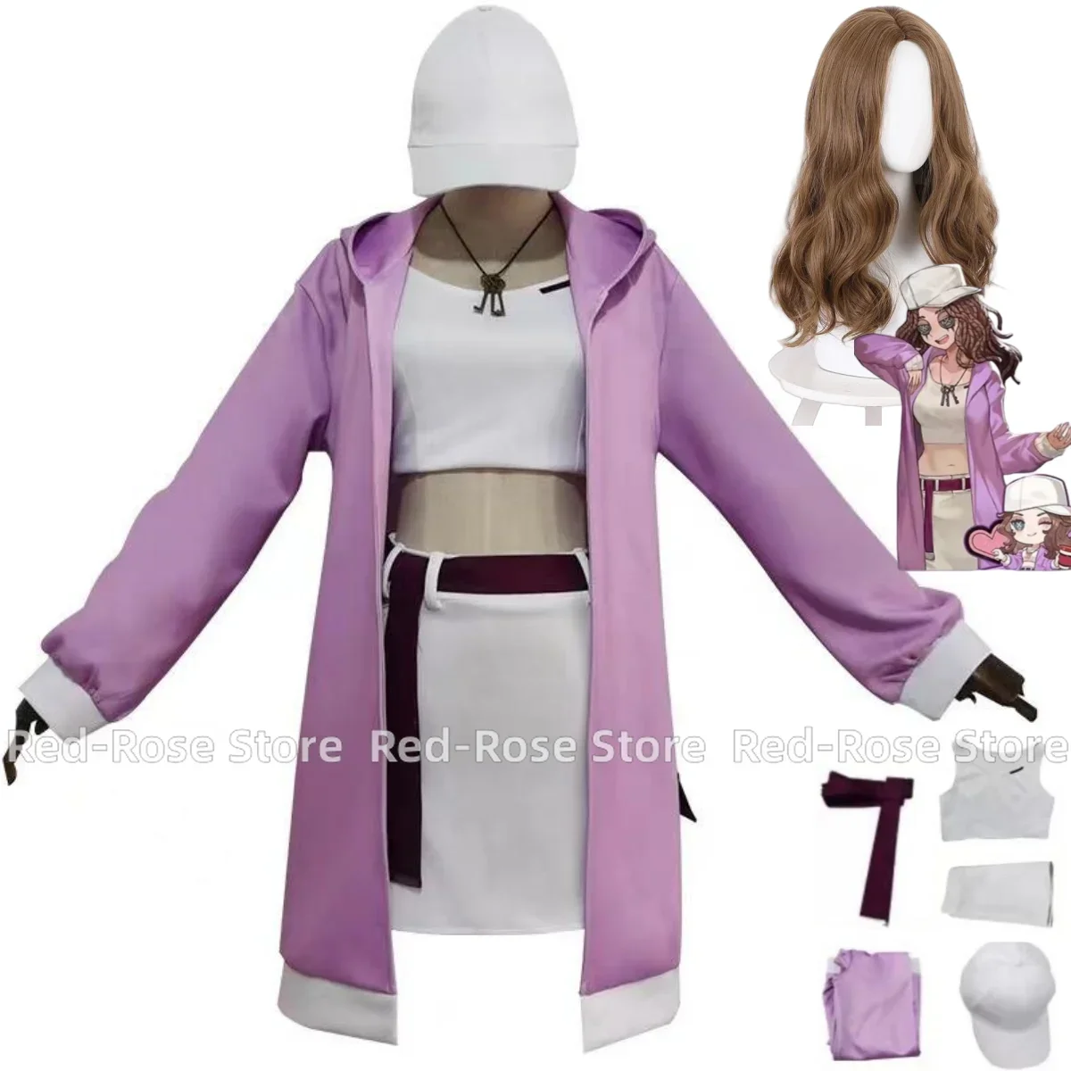 Game Identity Ⅴ Ada Mesmer Psychologist Cosplay Costume Wig Purple Hooded Coat Sportswear Woman Lovely Daily Leisure Party Suit
Game Identity Ⅴ Ada Mesmer Psychologist Cosplay Costume Wig Purple Hooded Coat Sportswear Woman Lovely Daily Leisure Party Suit