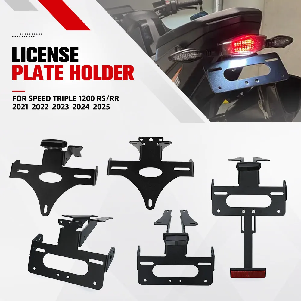 License Plate Holder For Speed Triple 1200 RS/RR 2021-2022-2023-2024-2025 Motorcycle Fender Eliminator Tail Bracket LED Light
License Plate Holder For Speed Triple 1200 RS/RR 2021-2022-2023-2024-2025 Motorcycle Fender Eliminator Tail Bracket LED Light