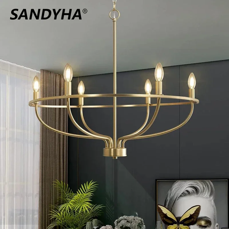 American Retro Pendant Lights Circular Design Hanging Chandeliers Living Room Bedroom Decoration Dining Table Lighting Fixtures
American Retro Pendant Lights Circular Design Hanging Chandeliers Living Room Bedroom Decoration Dining Table Lighting Fixtures