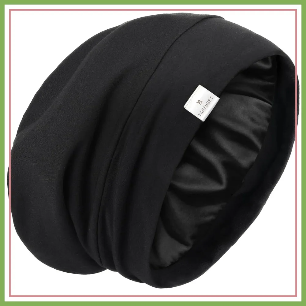 Slouchy Beanie Hat Satin Lined Sleep Cap Satin Bonnet Chemo Headwear Caps for Women and Men Pure Black
Slouchy Beanie Hat Satin Lined Sleep Cap Satin Bonnet Chemo Headwear Caps for Women and Men Pure Black